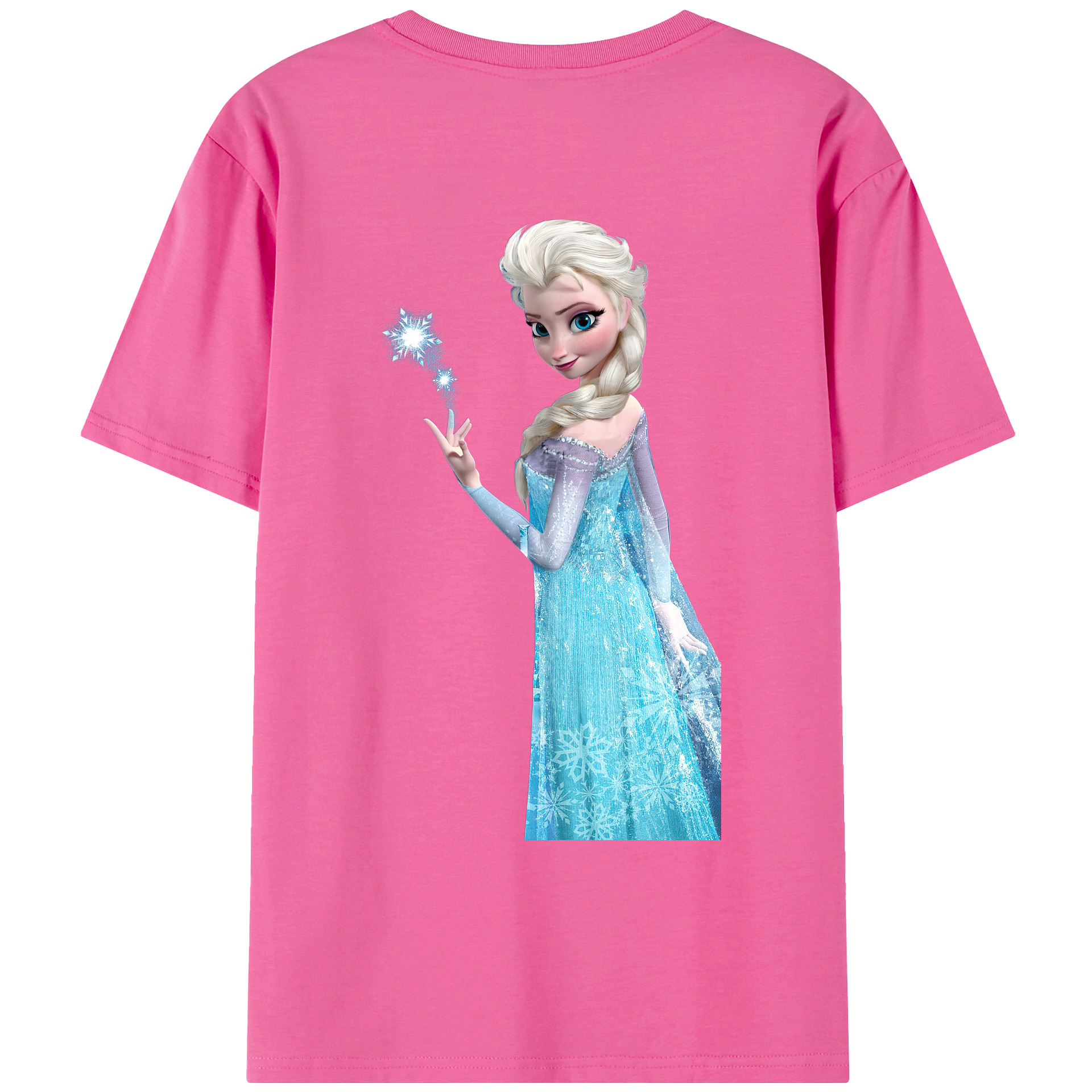 （画像用） アナと雪の女王 アンナ エルサ Frozen Anna Elsa レディース半袖Tシャツ(バックプリント)